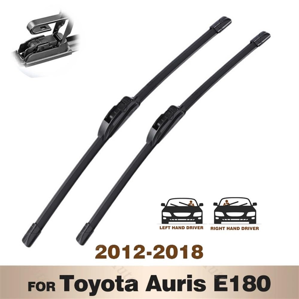 Zestaw wycieraczek przednich kompatybilny z Toyota Auris E180 2012-2018 2014 2015 2016 2017 powlekane pióro wycieraczki przedniej szyby 26"+14"(Right hand drive)