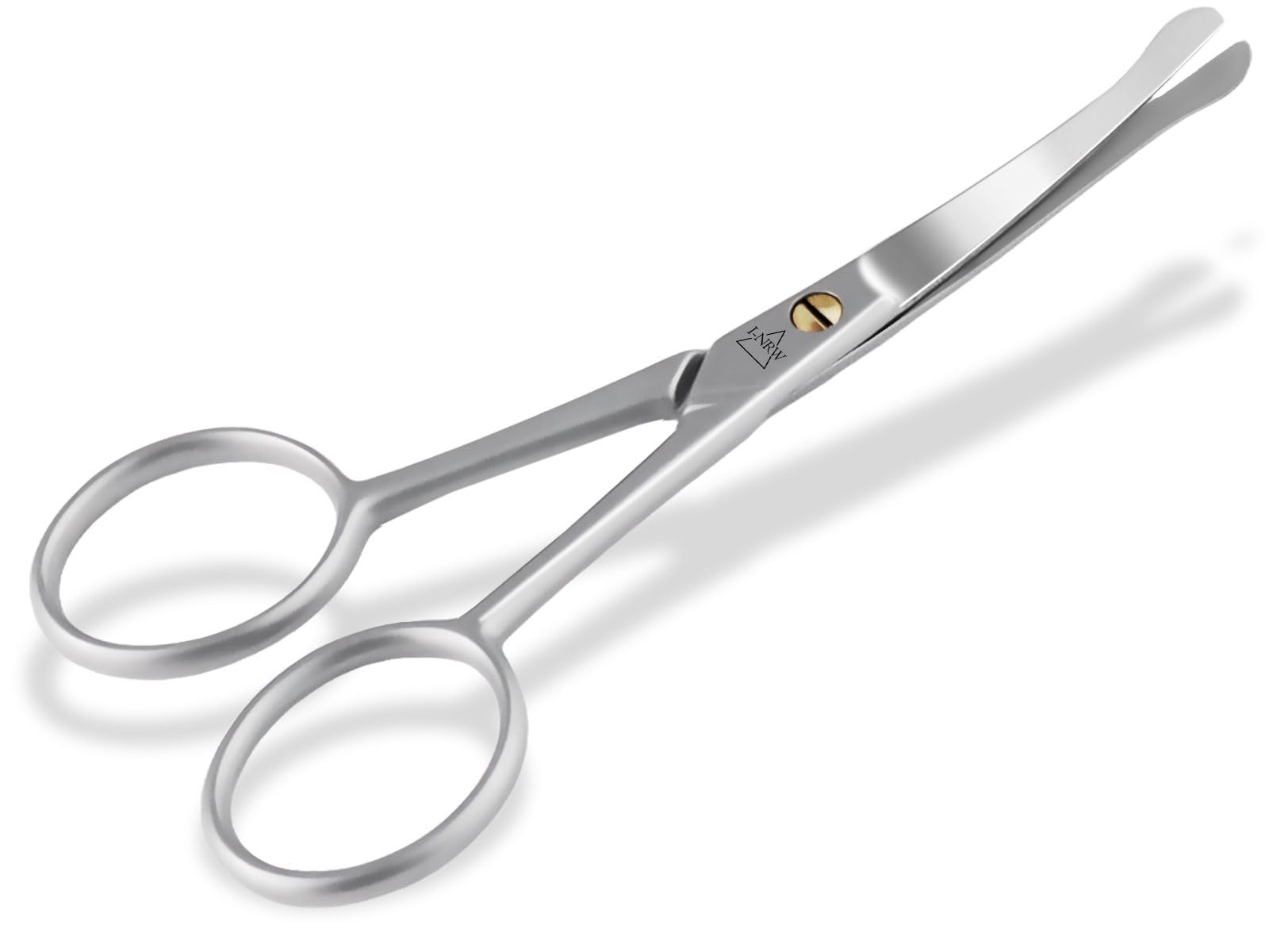 Fellschere Pfotenschere mit einseitiger gebogener Schnittfläche und Mikroverzahnung Haarschere zur Pfotenpflege von Hunden & Katzen 10,5 cm