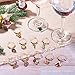 KISSITTY 12pcs Christmas Wine Glass Charms for Stem Glasses Identifier Drink Markers Tags Enamel Snowflake Snowman Tree Charms for Christmas Birthday Wine Party Decorations