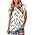 Spring Tops for Women 2025 Cap Sleeve Shirts Summer Clothes Beach Vacation Essentials Floral Print L