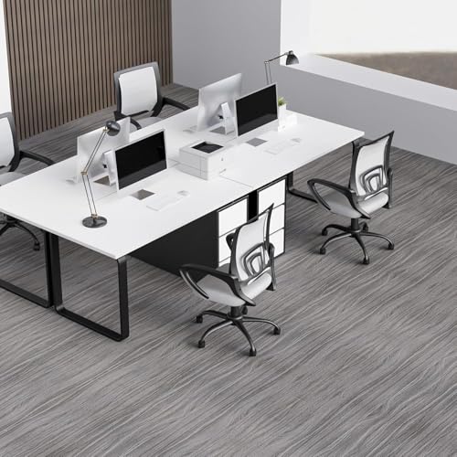 Image of Self-Adhesive Vinyl Flooring & Walls Covering, Waterproof, Removable Oil-Resistant Floor Sticker,Peel Stick Wallpaper for Kitchen Living Room Floor Stickers (Charcoal, 60 x 121 cm)