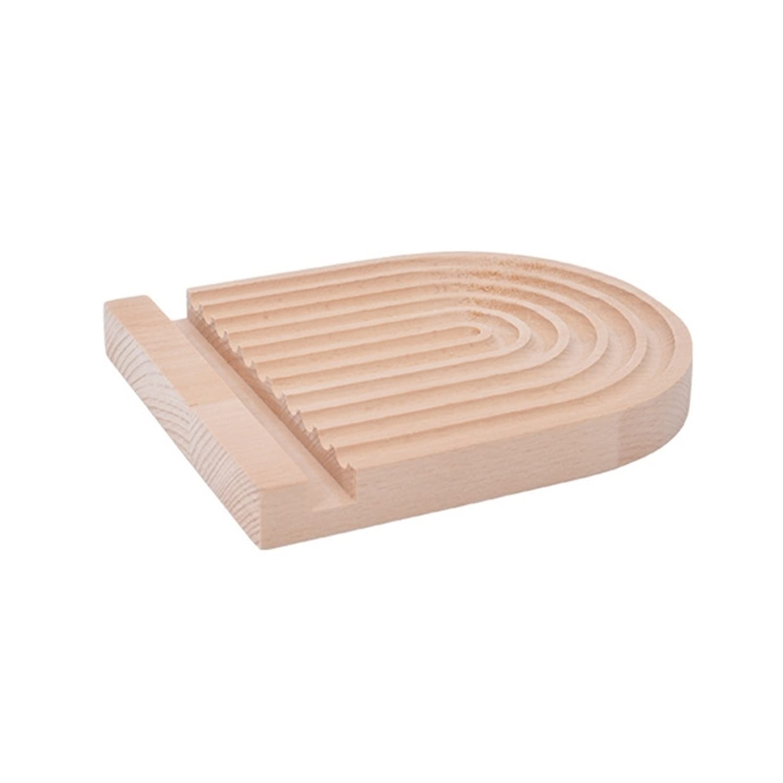 JINGYAN Breakfast Trays Wooden Tray for w/Groove Serving Plate Food Storage Dish Mirror Stand