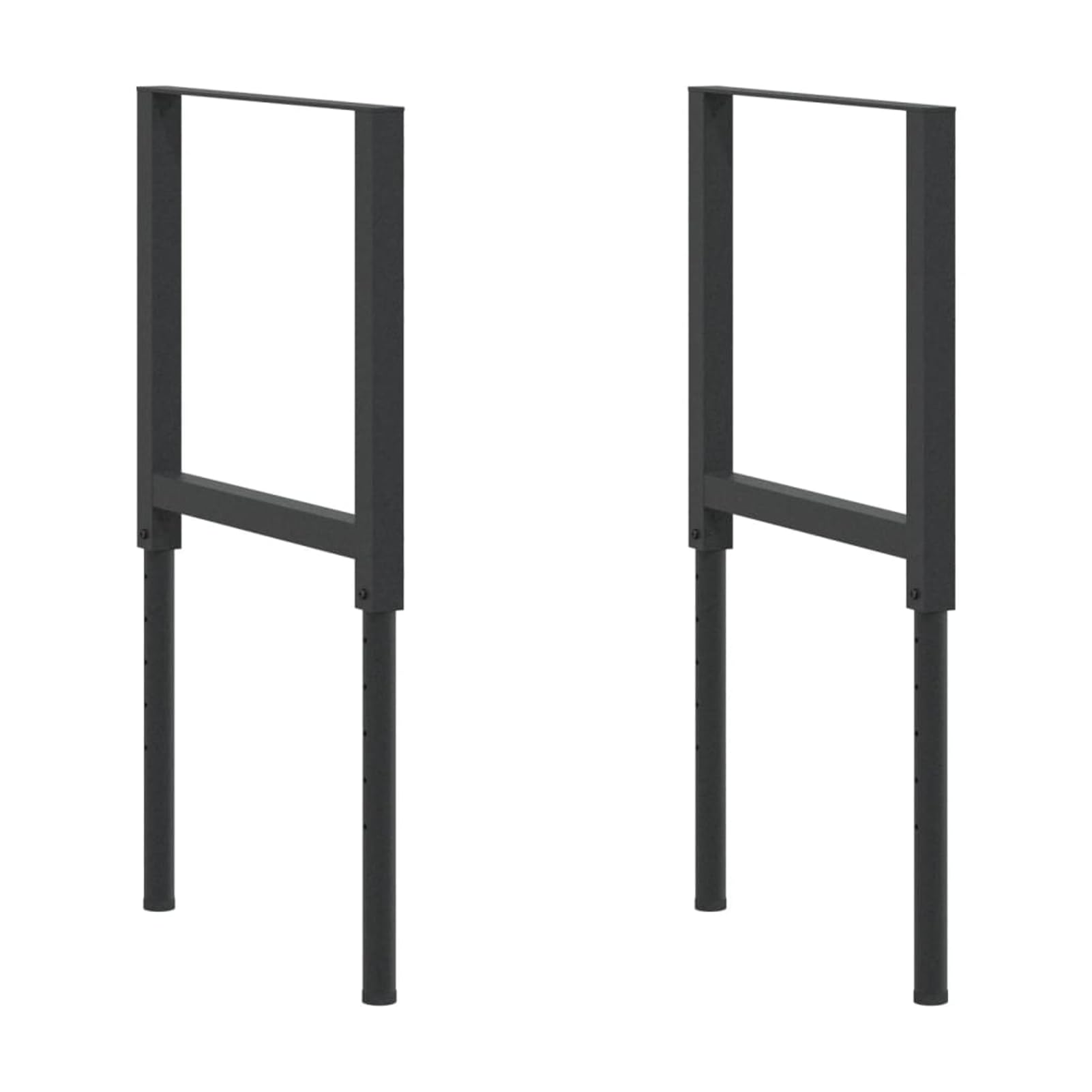Gecheer Telai per Banco da Lavoro, telai 2 pezzi in metallo nero dimensioni regolabili per officina laboratorio