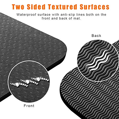 StillCool Gymnastiekmat, ftalaatvrij, antislip, hoogwaardige trainingsmat, pilatesmat en fitnessmat met draagriem, ideaal voor sport, outdoor, fitness en yoga, thuis, 183 x 61 x 0,6 cm - Image 3