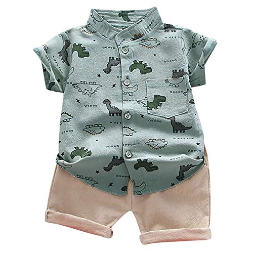 Walaka Ensembles Vetement Et Haut BéBé GarçOn | Ensembles Shorts Et Haut Bebe GarçOn Vetements pour 1 2 3 Ans |Lettre ImpriméE T Shirt Tops + Tenues RayéEs Shorts