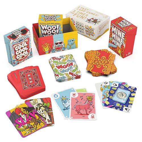 Spin Master Games, Family Card Games 3 Pack: Cool Cool Cool, Woof Woof Woof & Mine Mine Mine, A Collection of Fast-Paced Silly Cards, Teens, Adults & Family Game Night, 2-8 Players, for Ages 7 & Up by Spin Master Games - Image 8