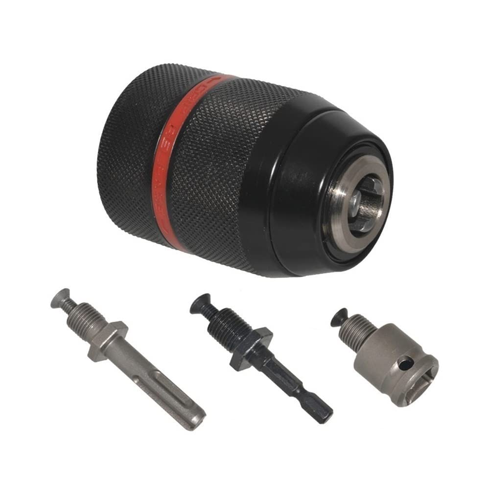 Metal Heavy Duty 1/2-20UNF 1.5~13mm Portabrocas sin llave Vástago hexagonal/SDS/Zócalo Adaptador hembra cuadrado Herramienta de hardware Portabrocas (Color : Chuck and SDS Plus)