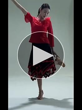 Amazon.co.jp: [STARRYDANCE] 社交ダンス トップス 赤 黒