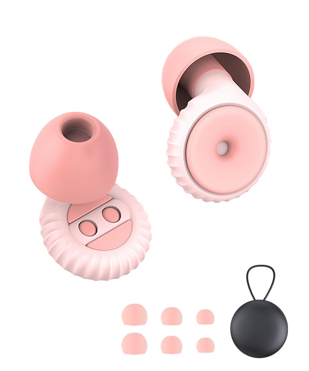 Ear Plugs for Sleeping Noise Cancelling EarPlugs Reusable Ear Concert Protection for Musicians,Rave,Focus,Moto and Sleep 25dB Silicone Earplugs Noise