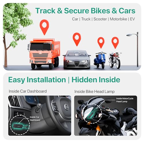 Image of Onelap LocoShield 2025 Waterproof GPS (4G SIM + Remote Engine Lock Compatible) - IP67 Wired GPS Tracker for Bike, Car etc | Bike Wash Protect | Plug & Play | Engine On /Off Alerts | 1 Year Mobile App