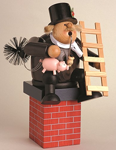 Figurine d'homme d'encens de tabagisme cheminée 16 cm