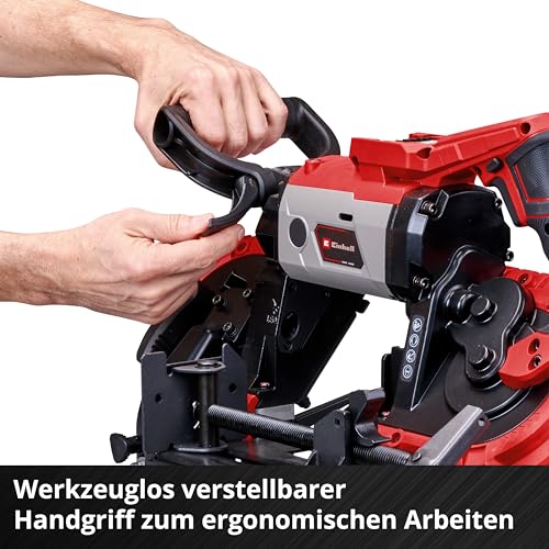 Einhell Akku-Bandsäge TE-MB 18/127 U Li-Solo Power X-Change (18 V, 115 mm Schnitthöhe, 127 mm Schnittbreite, Untergestell, LED-Licht, inkl. 2x Sägeband, ohne Akku)