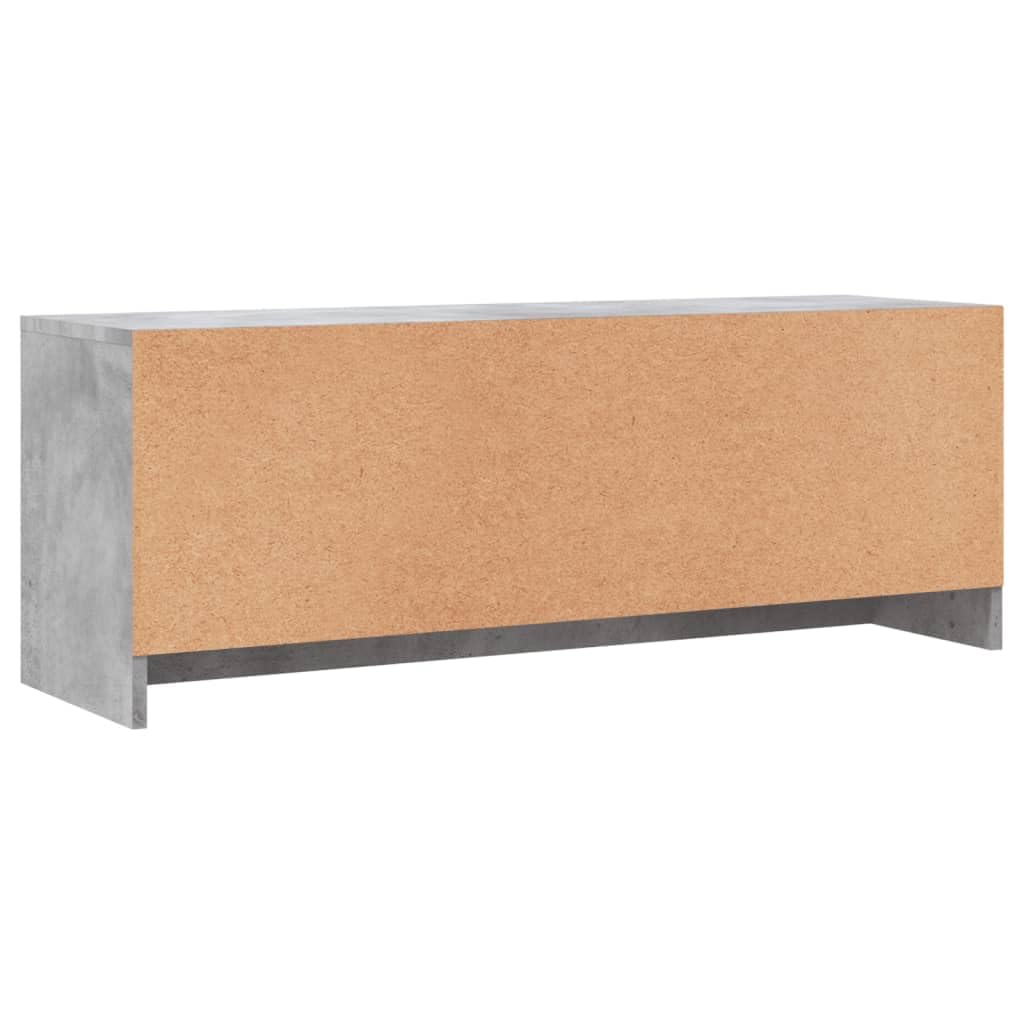 vidaXL Meuble TV Gris béton 102x30x37,5 cm Bois d'ingénierie