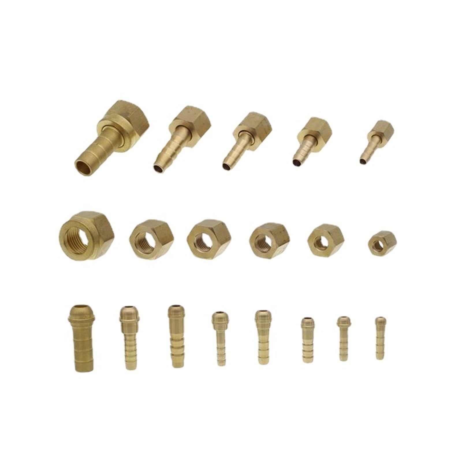 Zhidaishi Women's One Color 5Pcs 6Mm 8Mm 10Mm Hose Barb X M10 M12 M14 M16 Metric Right Left Hand Brass Pipe Fitting Coupler Connector Adapter Ball Head(Right Hand-M16x1.5 To 8Mm)