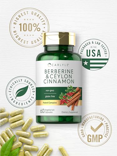 image for Carlyle Berberine with Ceylon Cinnamon | 2000mg Complex | 60 Capsules 