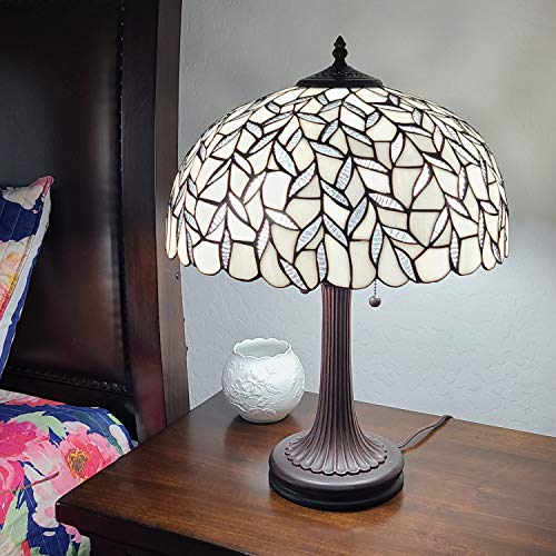 Amora Lighting AM332TL16B Table Lamp, 16" diameter, White