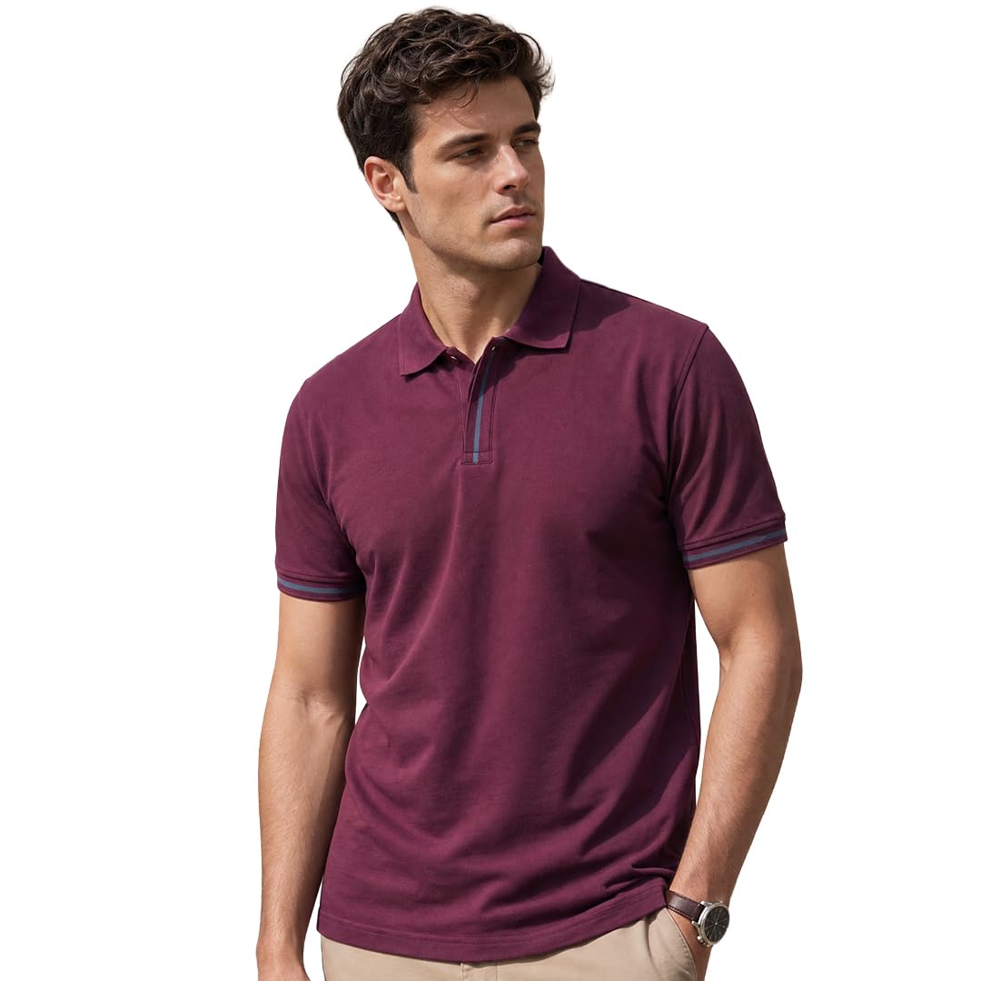 nobero Contrast Tipped Regular Fit Polo T Shirt for Men | Polo t-Shirts for Men | Regular Fit | Contrast Tiping | Premium Fabric | Casual & Smart Casual-picture-35