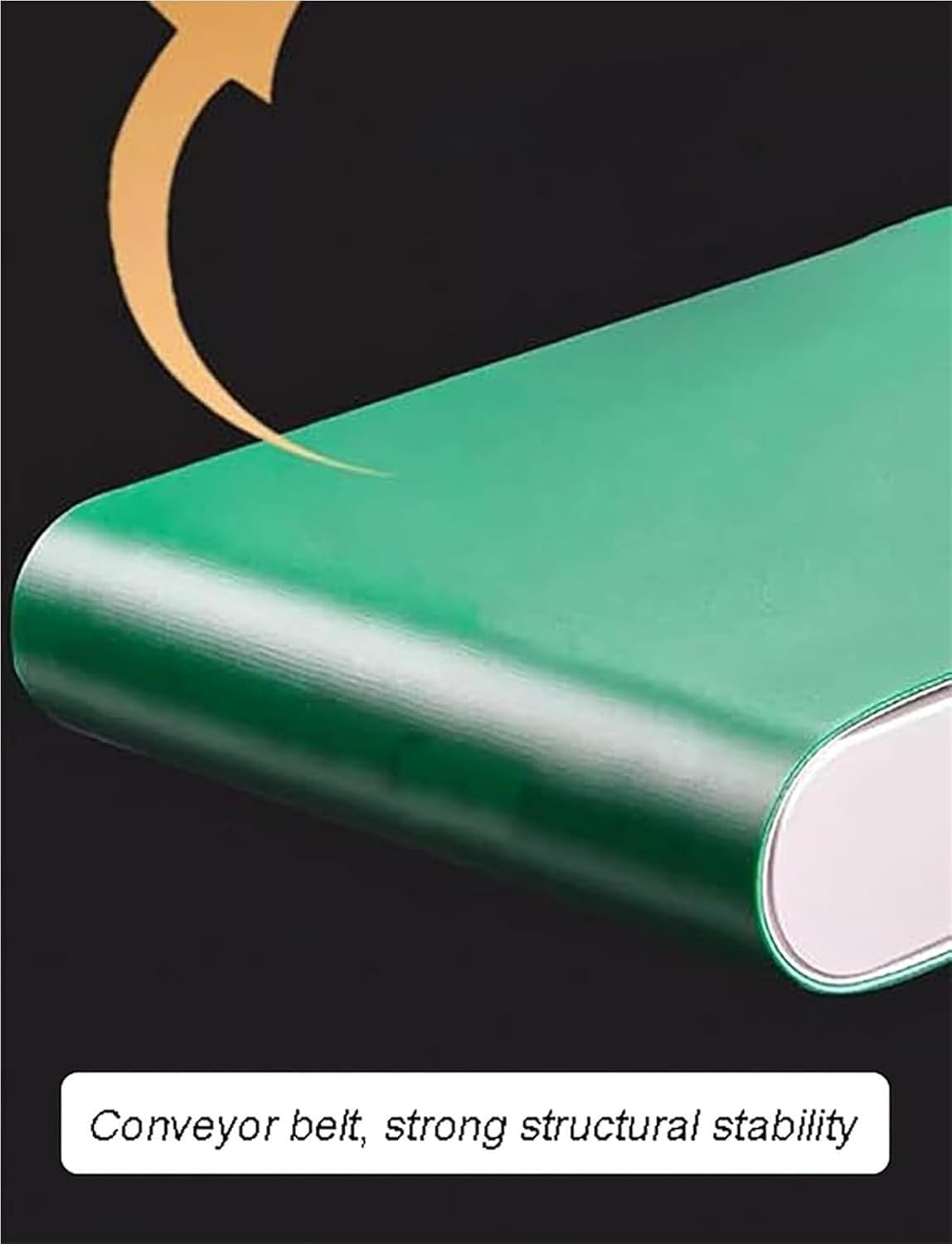 Correa industrial de PVC verde para procesamiento de alimentos, fabricación y líneas de montaje, cinta transportadora flexible de 70 x 360 cm para uso pesado