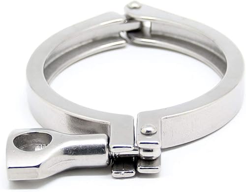 Vista 41 de QiiMii Abrazadera triple de acero inoxidable 304 de un solo pin resistente con tuerca de ala para virola TC 1.5 pulgadas con 1 junta de silicona