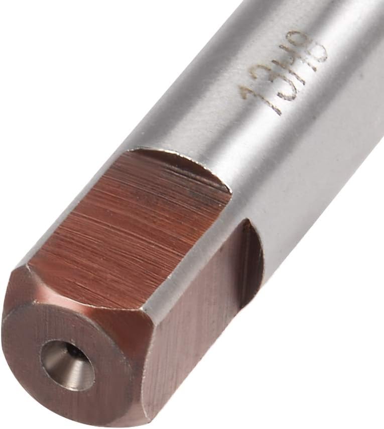 uxcell Hand Reamer 13mm Alloy Tool Steel H8 6 Straight Flutes Hand Milling Cutter Tool Metric Reaming Drill Bit for Metal