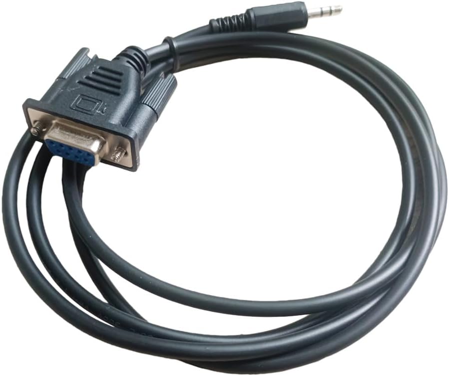 ezonpinzv DB9 to 3.5mm Serial Cable for Serial Device Configuration, RS232 DB9 Female to 3.5mm Cable Used for Calibrating Projectors, Digital Signage, TVs via Audio Jack