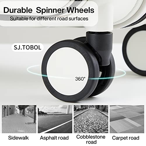 Hanke 20 Inch Carry On Luggage Hard Shell Suitcases With Wheels Lightweight Travel Luggage For Weekender Suitcase With Lock Rolling Luggage With Front Pocket(Smoke White) #TOP5