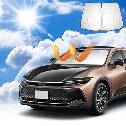 Coleyaトヨタ 新型 クラウン クロスオーバー 16代目 35系 サンシェード 日除けカバー 遮光率99% 高密度 窓シンシェード 紫外線UVカット 車中泊 熱中症対策 高温対策 車インテリア 折り畳み サンバイザーカー用品 内装パーツ 車種専用