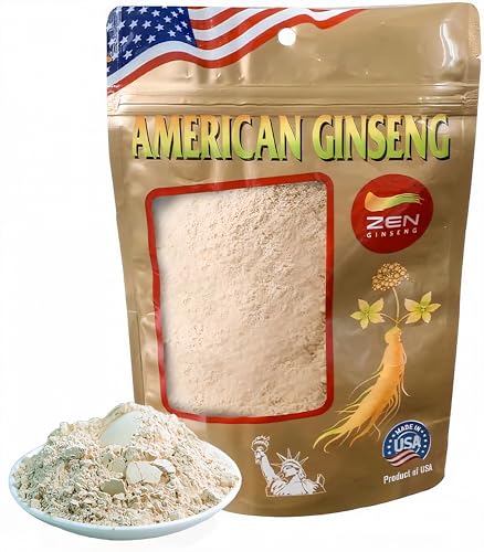 Zen Ginseng Powder - 4 oz. Bag of American Wisconsin Ginseng - Non-GMO Gluten Free - for Soups Teas Coffee Juices Smoothies and Baking.