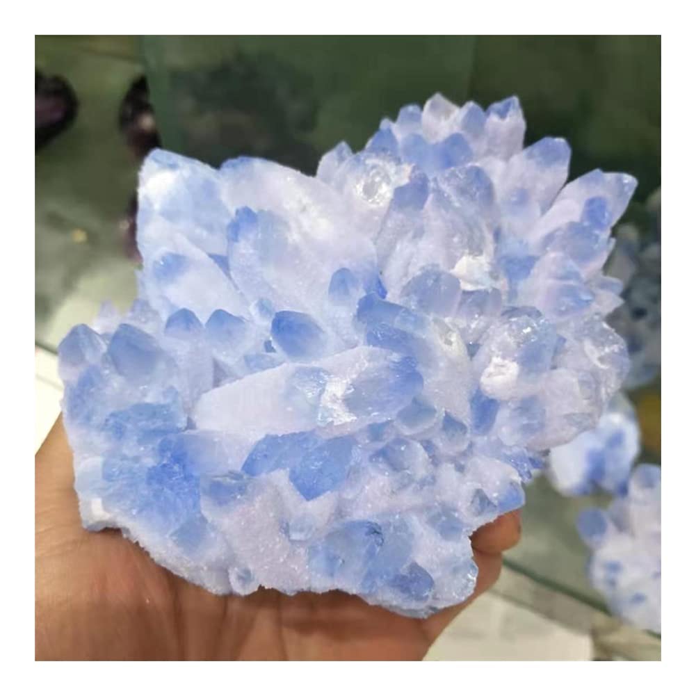 Salud y hogar Natural racimo de cristal azul muestra mineral decoración de la boda acuario