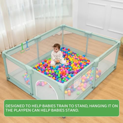 Image of SNOWIE Soft 4Pcs Baby Pull Up Rings for Toddlers 0-3 Years Old