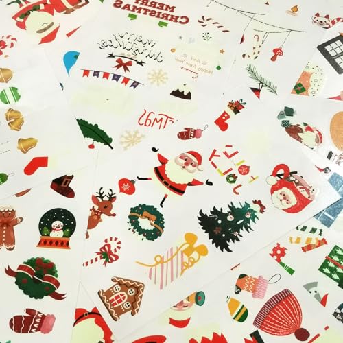 Christmas Tattoos for Kids 16 Sheets, Christmas Stocking Fillers for Boys and Girls, Xmas Eve Box Fillers, or Temporary Tattoos for Christmas Party Bag Fillers - Image 7