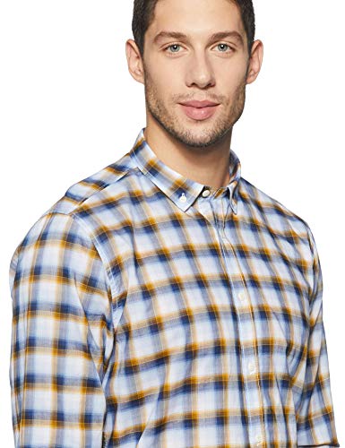 Image of blackberrys Men's Checkered Slim Fit Casual Shirt