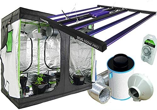 LED Grow Room/Tent Green Qube Tent, Lumatek Led & RVK Extraction (GQ 1224 + Zeus Pro 600W)
