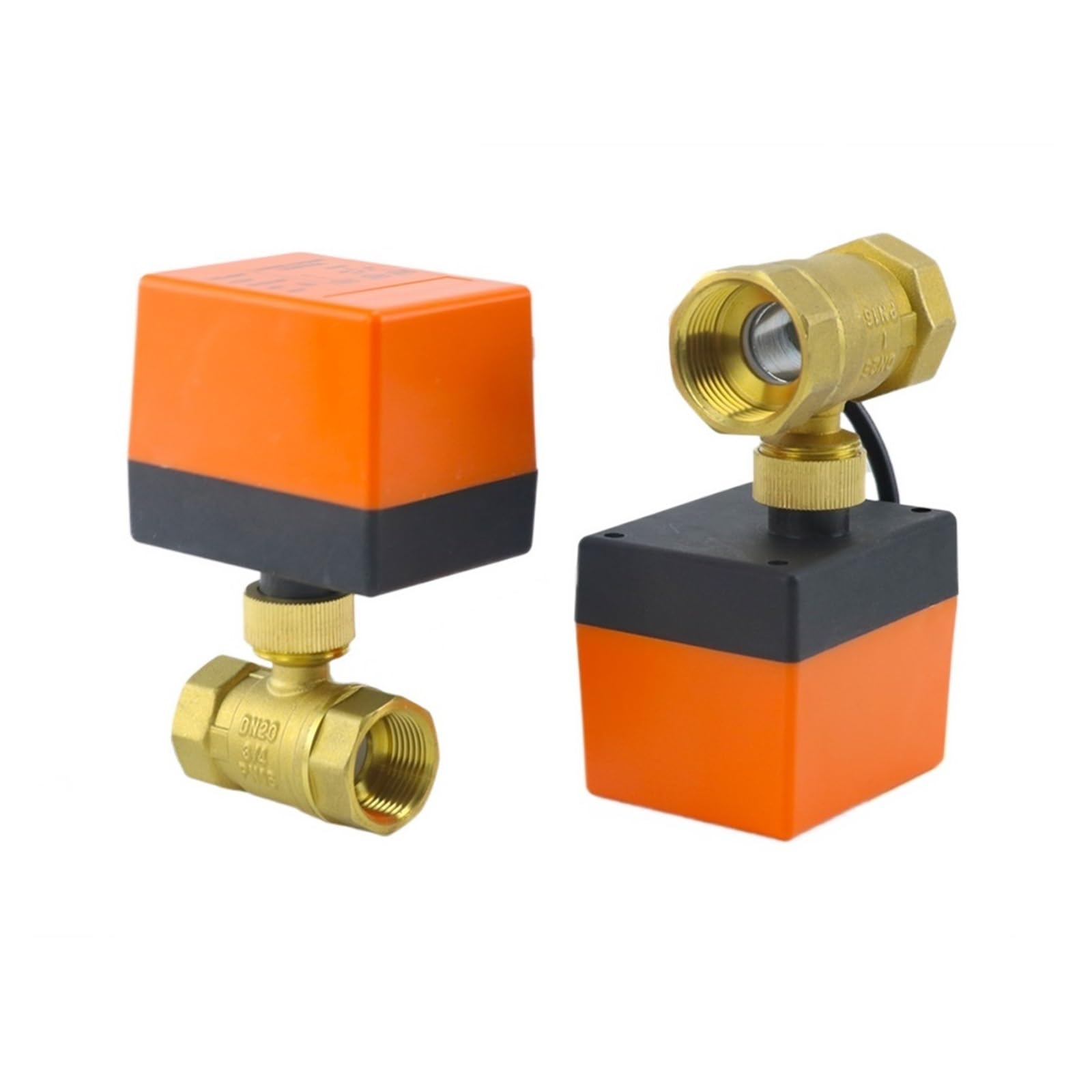 Válvula de bola, Válvula De Bola Eléctrica 1/2" 3/4" 1" 1-1/4" Latón Rosca Hembra Motorizada 3 Hilos 2 Controles Vías(1-1/2")