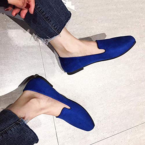 Image of Suede Loafers for Women Flat Shoes Slip On Casual Shoes Comfortable Soft