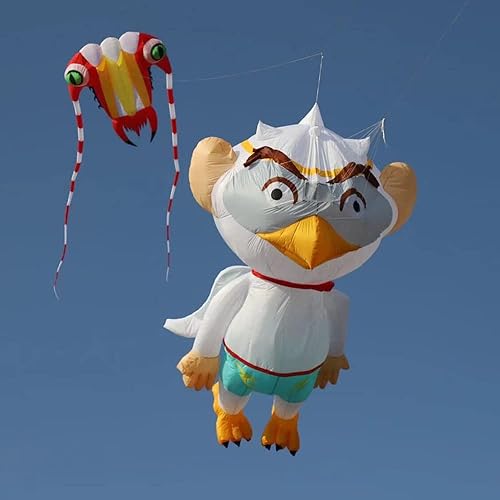 Miniatura 2 de Colgante de cometa de monstruo de pájaro volador sólido y suave para adultos diversión al aire libre gigante sin marco parafoile pájaro línea de