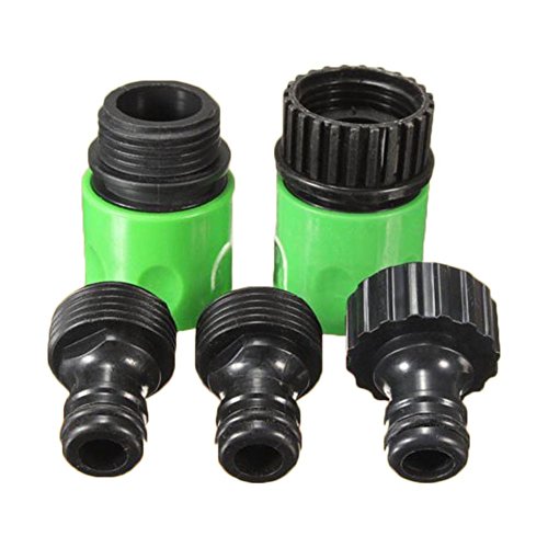 Carremark - Juego de 5 Conectores de Manguera rápida de plástico para jardín, césped, Agricultura, riego