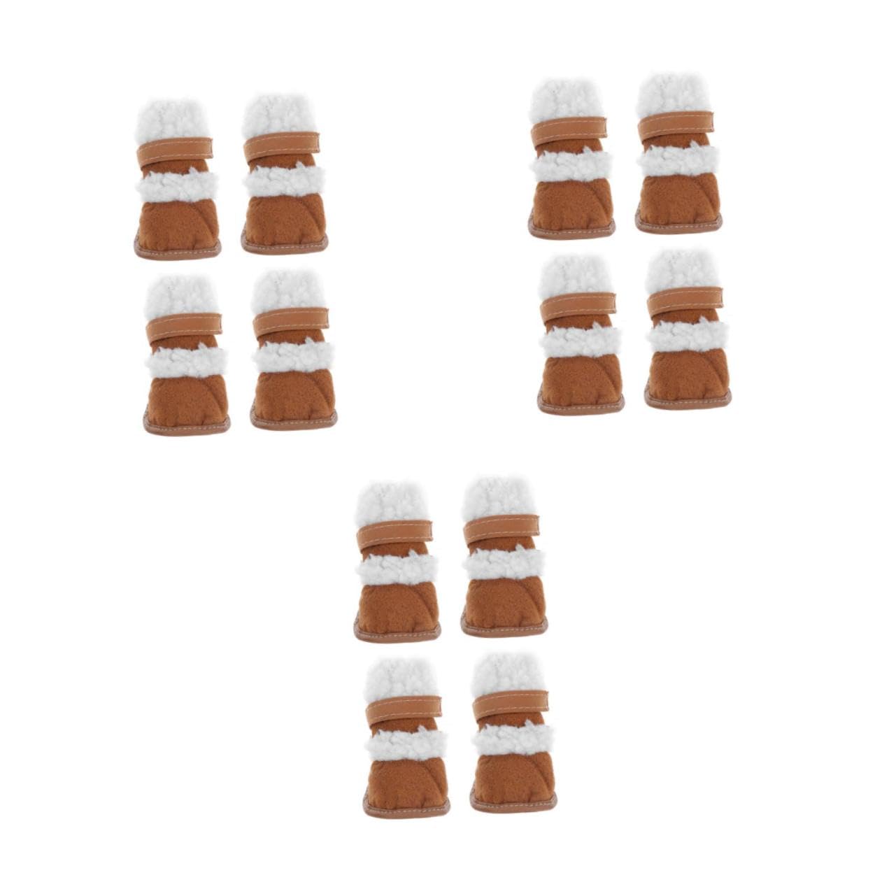 Sosoport 3 Set di Stivali per Cuccioli di Chihuahua Scarpe Antiscivolo per Cani Calzini Caldi per Animali Domestici Moda 2 Paia * 3