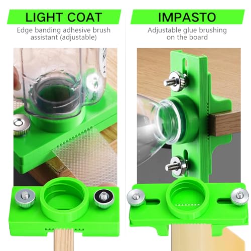 Image of Serplex 2Pcs Wooden Surface Finish Applicator for 10-22mm Width Trim, Woodworking Finish Spreader Guide Edge Banding Glue Applicator for Varnish, Paint Bottle with 3mm Bottle Mouth