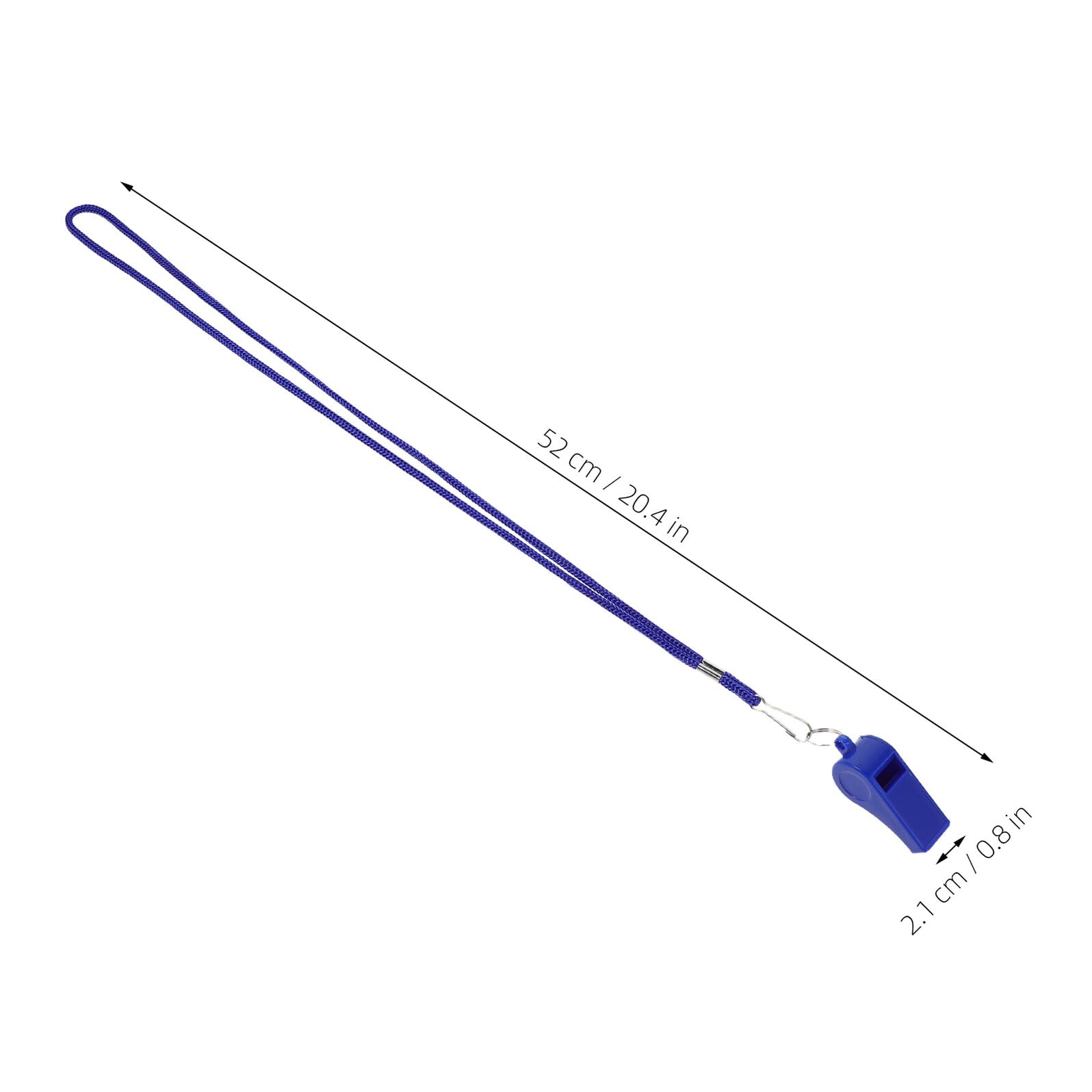 36 Piezas Silbatos Plásticos con Cordón Azul Silbato de Emergencia para Sonido Fuerte para Árbitros de Fútbol Deportes Campamento y Actividades