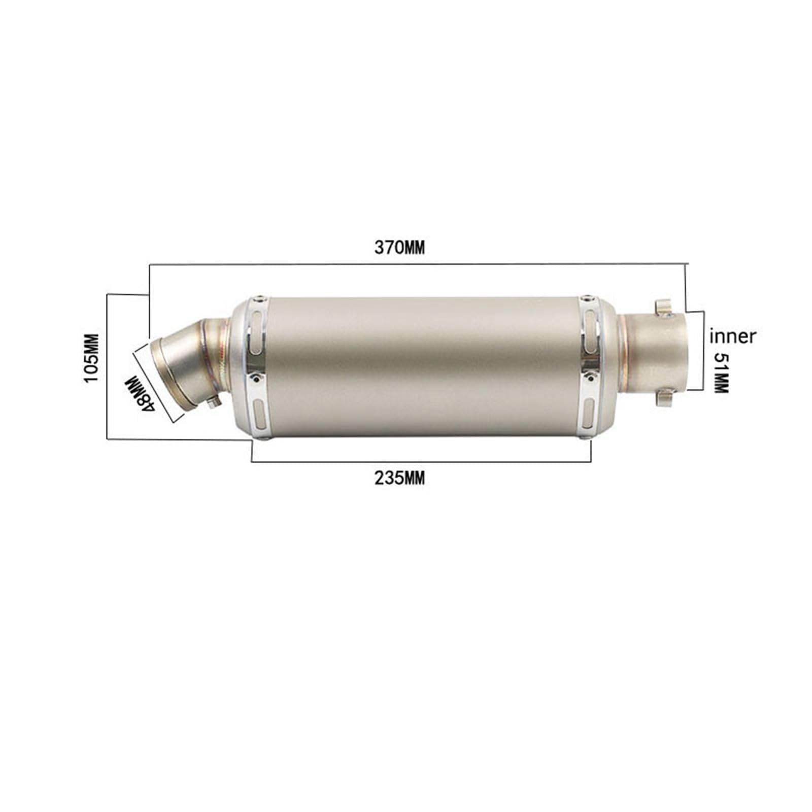 Tubo 51 mm motocicletas 100 a 1000 cc