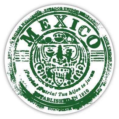 Mexico Retro Seal Sticker Decal 4