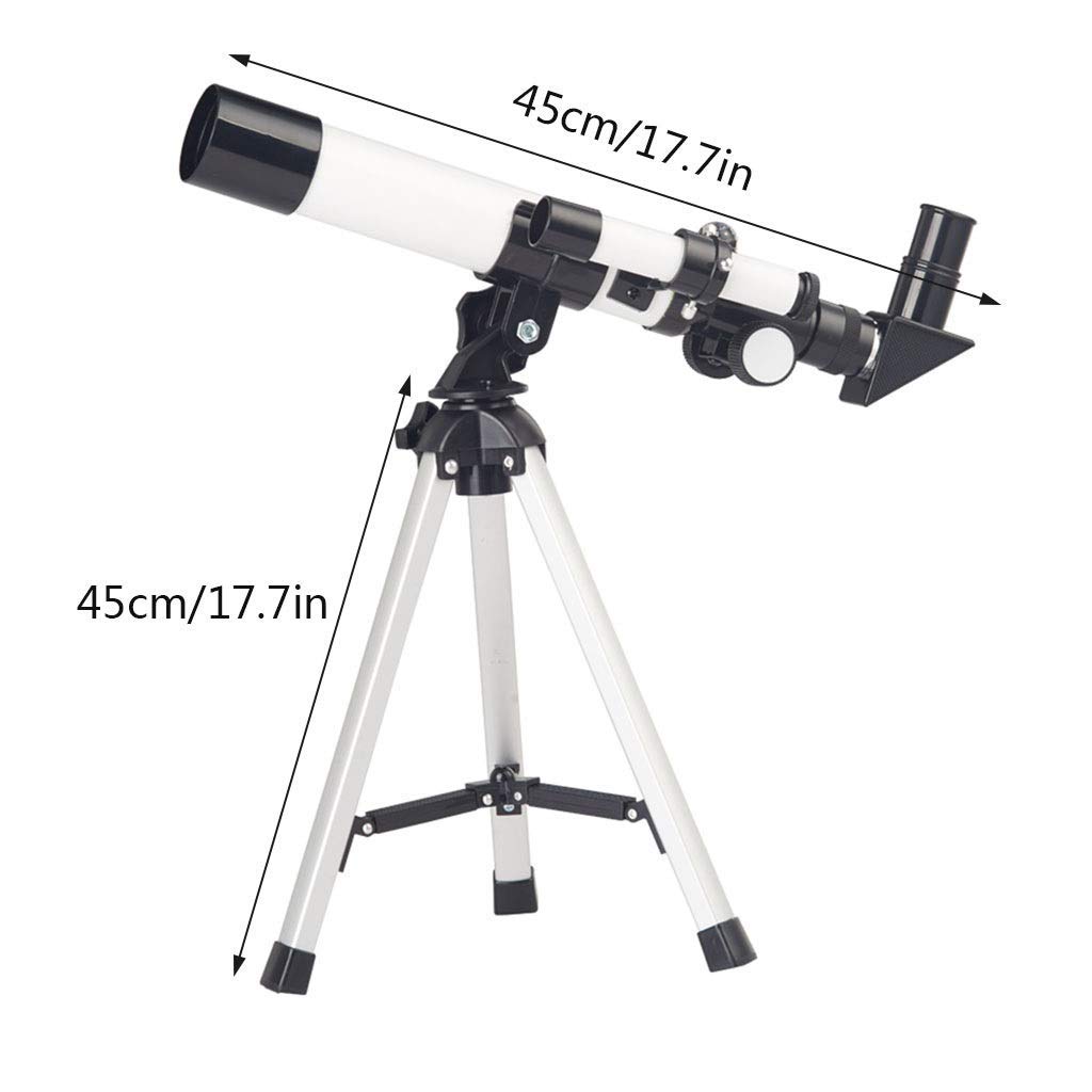 Telescopio para Principiantes para Adultos para niños, Elemento óptico con Revestimiento Multicapa Completo, telescopio Refractor astronómico portátil con trípode Ajustable