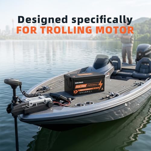 Image of 24V 200Ah LiFePO4 Lithium Battery, 5120Wh Deep Cycle Battery with Low Temperature Protection, IP65 Waterproof, Built-in 200A BMS, Expandable 2S4P for Trolling Motor, Solar, RV, Camper, Off-Grid