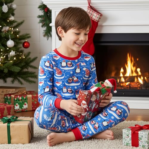 Image of PATPAT Toddler & Kids Pajama Sets with Bamboo Viscose, Snug Fit Pjs for Girls, All-Season Comfort Sleepwear, Ages 2-12 Years