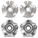 Tomegun 4 to 5 Lug Wheel Hubs Bearing Conversion Set of 4 (Front/Rear) For 95-99 Nissan 240SX S14