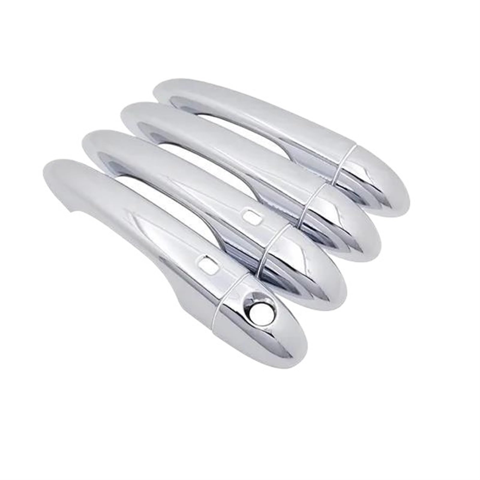 Lzbzhb 4Handle 2 Buttons Car Exterior Outsidedoor Handle For Chrysler For 200 200C Mk2 2015 2016 2017 Luxurious Chrome For Smart Door Handle Cover Car Exterior Accessories Corate Stickers(4Handle 2 Buttons)