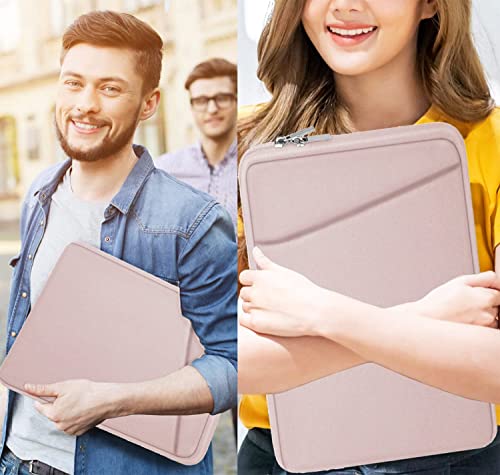 Image of Laptop Case 14 inch, Durable Carrying Sleeve Bag Shockproof Protective Case Cover, Handbags Briefcase Laptop Bag Compatible with 14 inch MacBook Air /Pro HP Asus Lenovo Notebook Computer, Pink