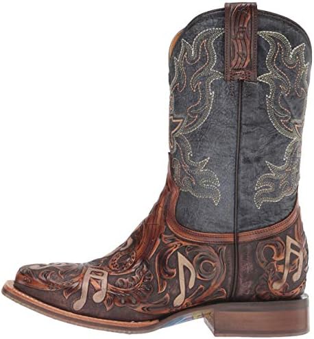 Tin Haul Shoes Men's Cowboy Western Boot, Blue/Brown, 10 | Image 7