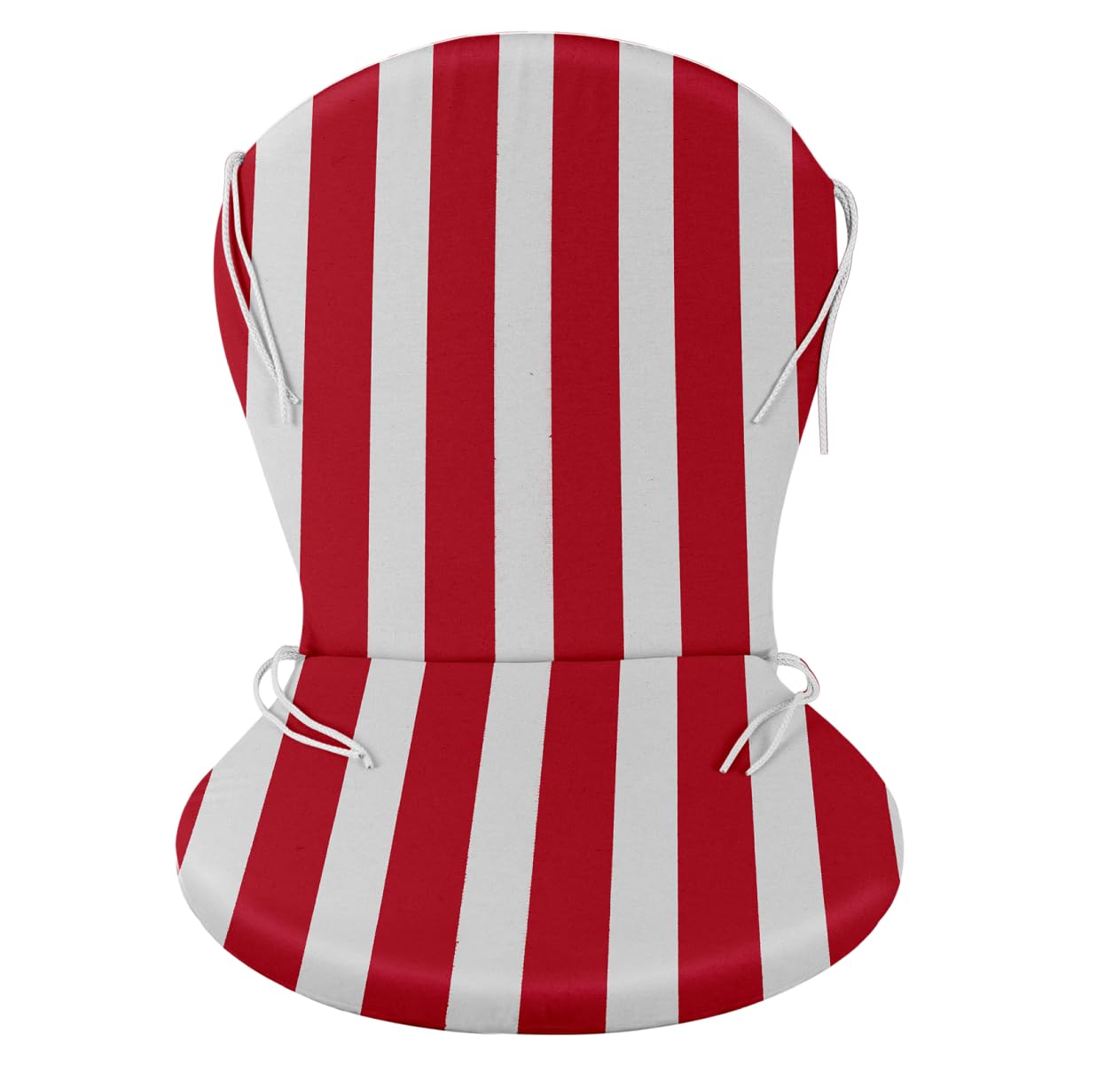 CHELY INTERMARKET Cojines Guitarra Exterior Packs 90x48x4cm Algodón Poliéster Cremallera Cordones Ajuste Universal Suave Jardín Terraza Playa Piscina Comodidad (Rojo Blanco Raya, Pack x2)